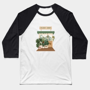 Plant Shop Illustration Baseball T-Shirt